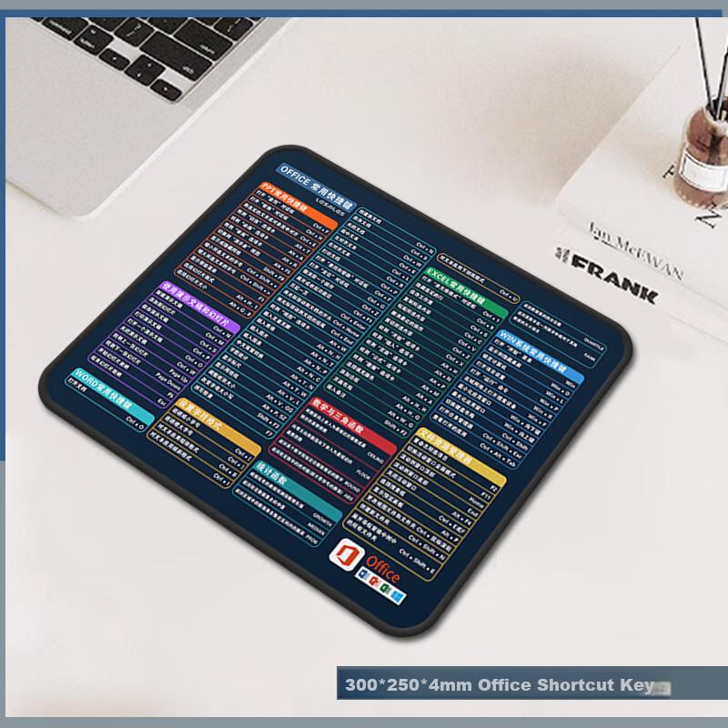 Mouse Pad, Pure Color Special Small Size Computer Desk Pad, Smooth Woven Edge-Banded Thickened Non-Slip Base, 300x250x4