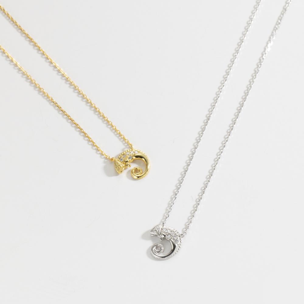 ANDYWEN 925 Sterling Silver Anima Seahorse Pendant Long Chain Women Zircon Pave CZ Necklace