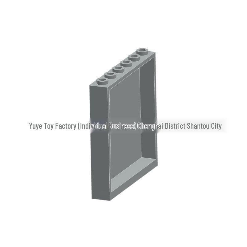 59349 Compatible Building Blocks: 5 High, 6-Hole Wall Brick DIY Toy Accessories 0.5kg светло-серый
