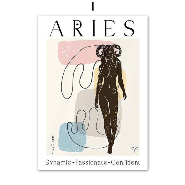 Personalized Zodiac Sign Constellations Astrology Art Canvas Painting Nordic Posters And Prints Wall Pictures Kids Room Decor