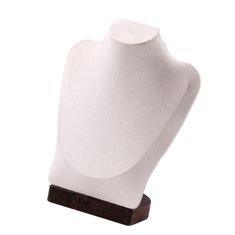 652F Walnut Jewelry Holder Necklace Display Bust Multifunctional Mannequin Dresser Props for Displaying Necklaces