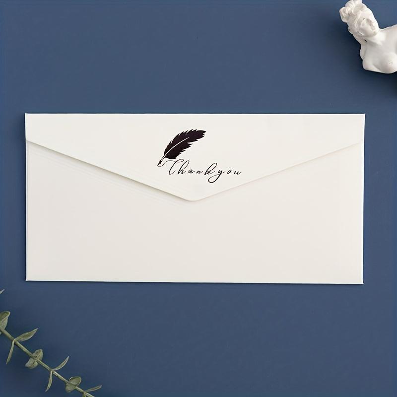 

20 шт. Конверт в западном стиле с тисненым логотипом, винтажный, для деловых приглашений и писем, из утолщенного перламутрового картона Feather