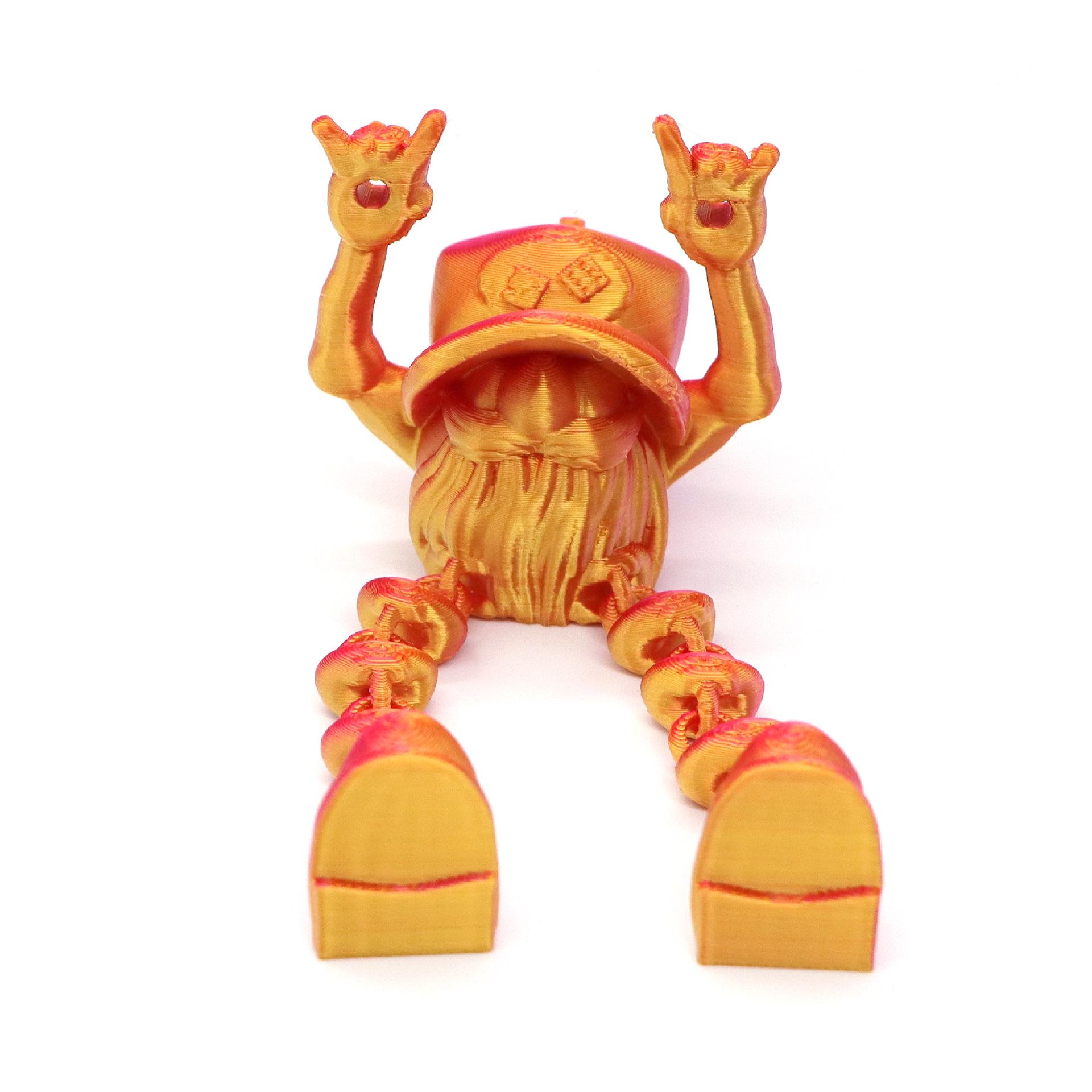 3D Printed Movable Christmas Gnome Car Ornament - Creative Dwarf Decoration Gift