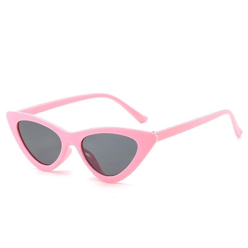 Gafas de Sol Retro Ojo de Gato Triangulares para Mujer de Alta Gama Modernas Hipster Chica Caliente Gafas de Playa para Exterior Viajes Camping Oculos De Sol