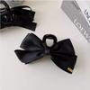 French Elegant Hair Clip Black Bow Claw Clip Hepburn Style Women Girl Back Of Head Tie Hairpin Fashion Hair Accessories