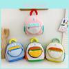 Trendy Korean Style Kids Backpack With Removable Sling Bag For Boys And Girls In Blue Pink Orange And White