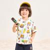 B. Duck Yellow Duck Children's Round Neck Top for Boys and Girls, Fun Summer Breathable Short T-shirt