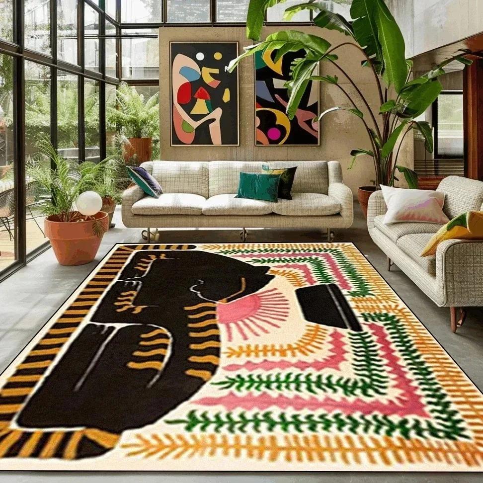  Nordic Color Abstract Ophileopard Living Room Carpet Wabi-Sabi Niche Art Restaurant B&B Hotel Carpet Home Decoration