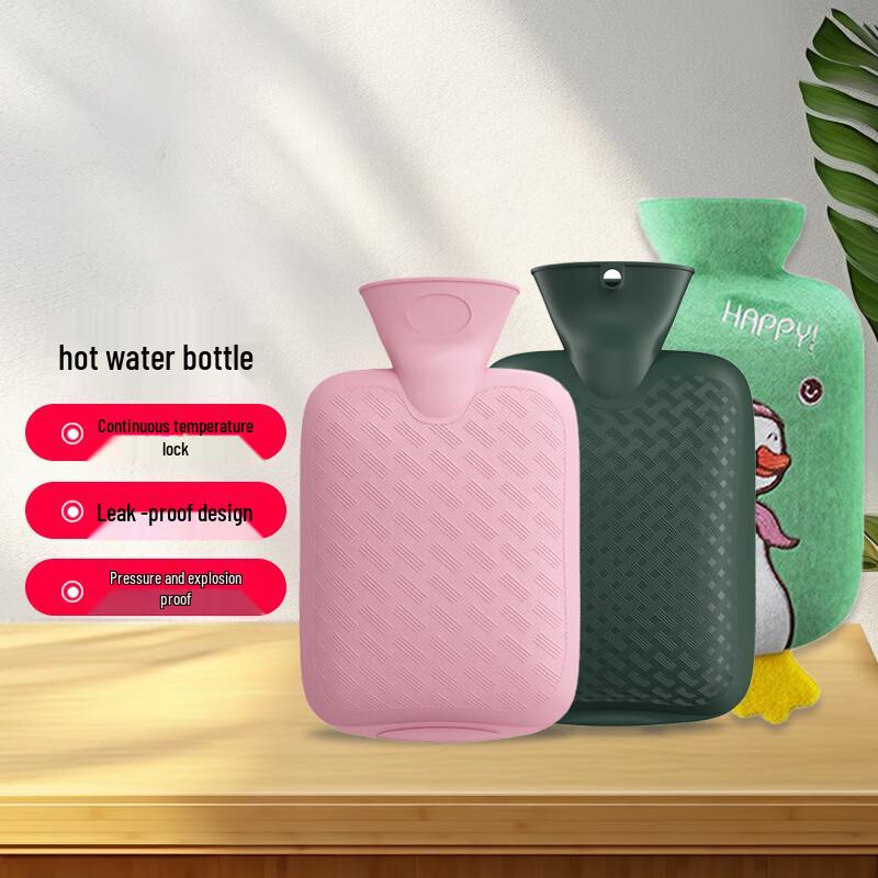 2000ml Water-Filled Hot Water Bottle with Cozy Cover