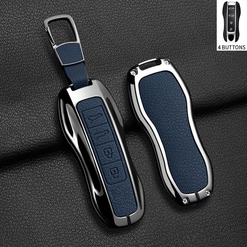 Zinc Alloy Car Key Case Cover Shell Fob For Porsche Panamera Spyder Carrera Macan Cayman Cayenne 911 970 981 991 Car Keychains
