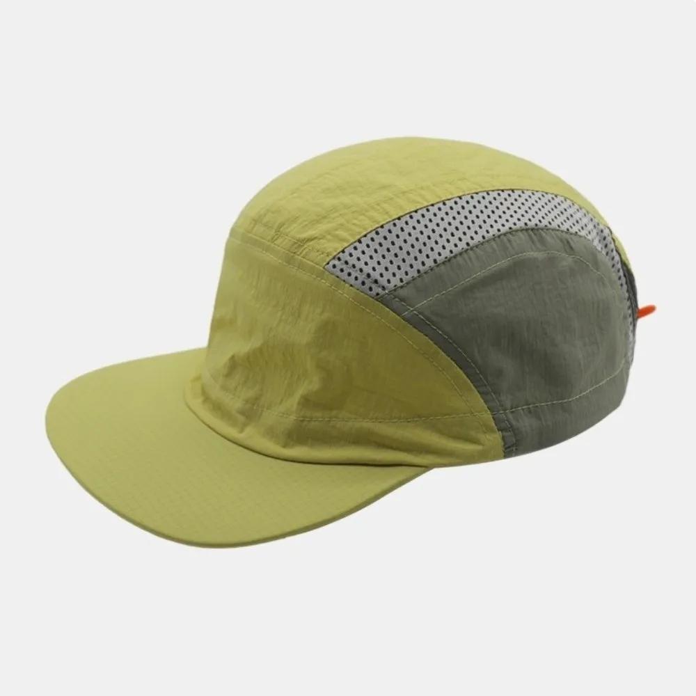 Retro Japanischer Stil Hip-Hop Hüte 5 Panel Dünne Flache Kappe Atmungsaktiv Schnelltrocknend Sonnenschutzhut Unisex