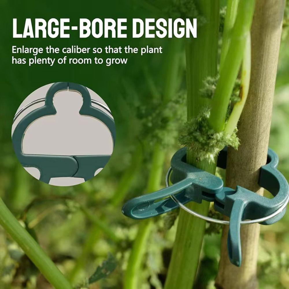 10Pcs Lever Ring Garden Plant Support Clips Durable Plastic Green Lever Ring Clips  Fixed Plants