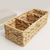Natural Woven Straw Organizers Box With Dividers Ideal For Kitchen Bathroom And Living Room Storage