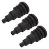 3PCS Firewall Boot Harness Protection Sleeve Black Rubber Universal for 3 8in to 1in Wire Bundles