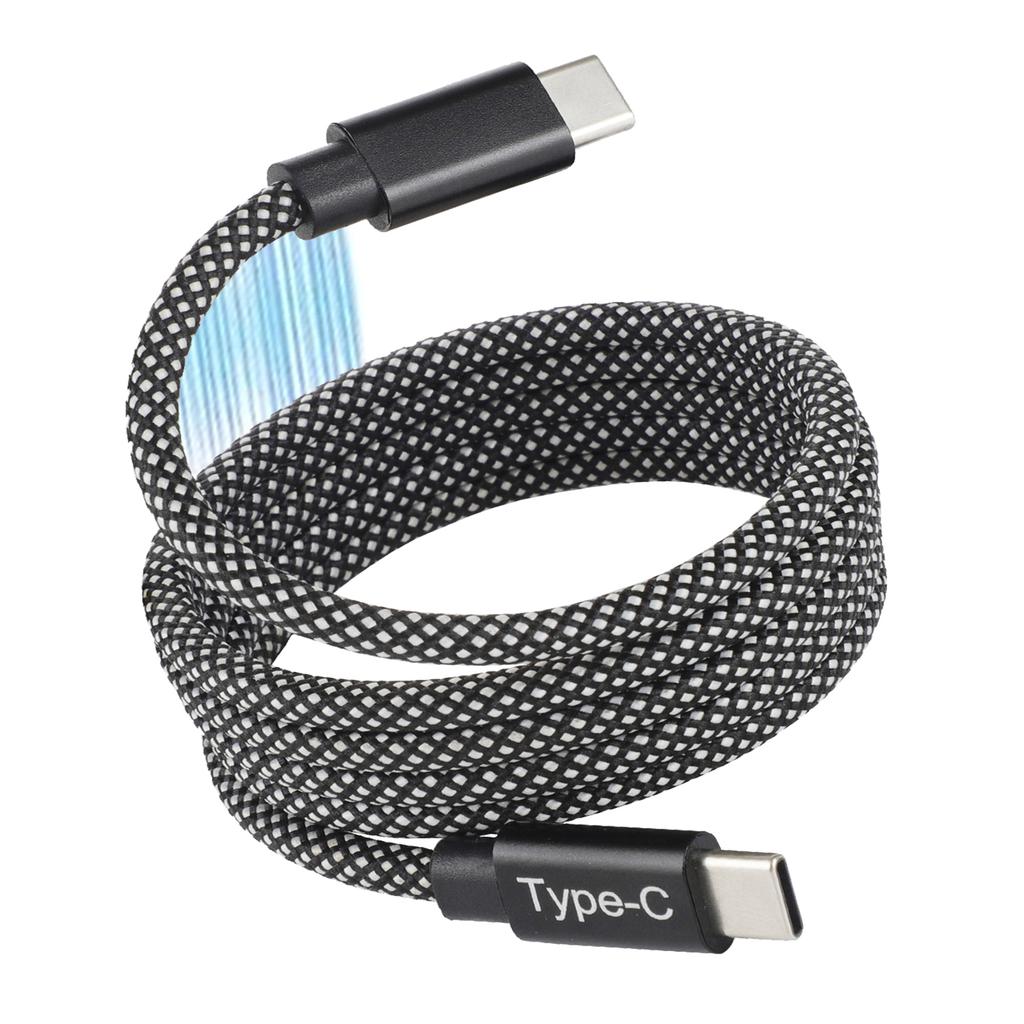 Flexible Braided USB C Cable 60W Fast Charge 1Meter Type C To C Cord Power Delivery for Multiple Devices