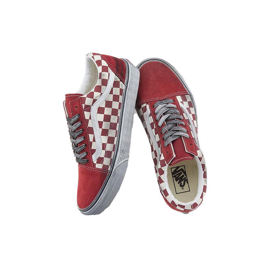 Vans Old Skool Stressed 'Check Red White' VN0007NTY52