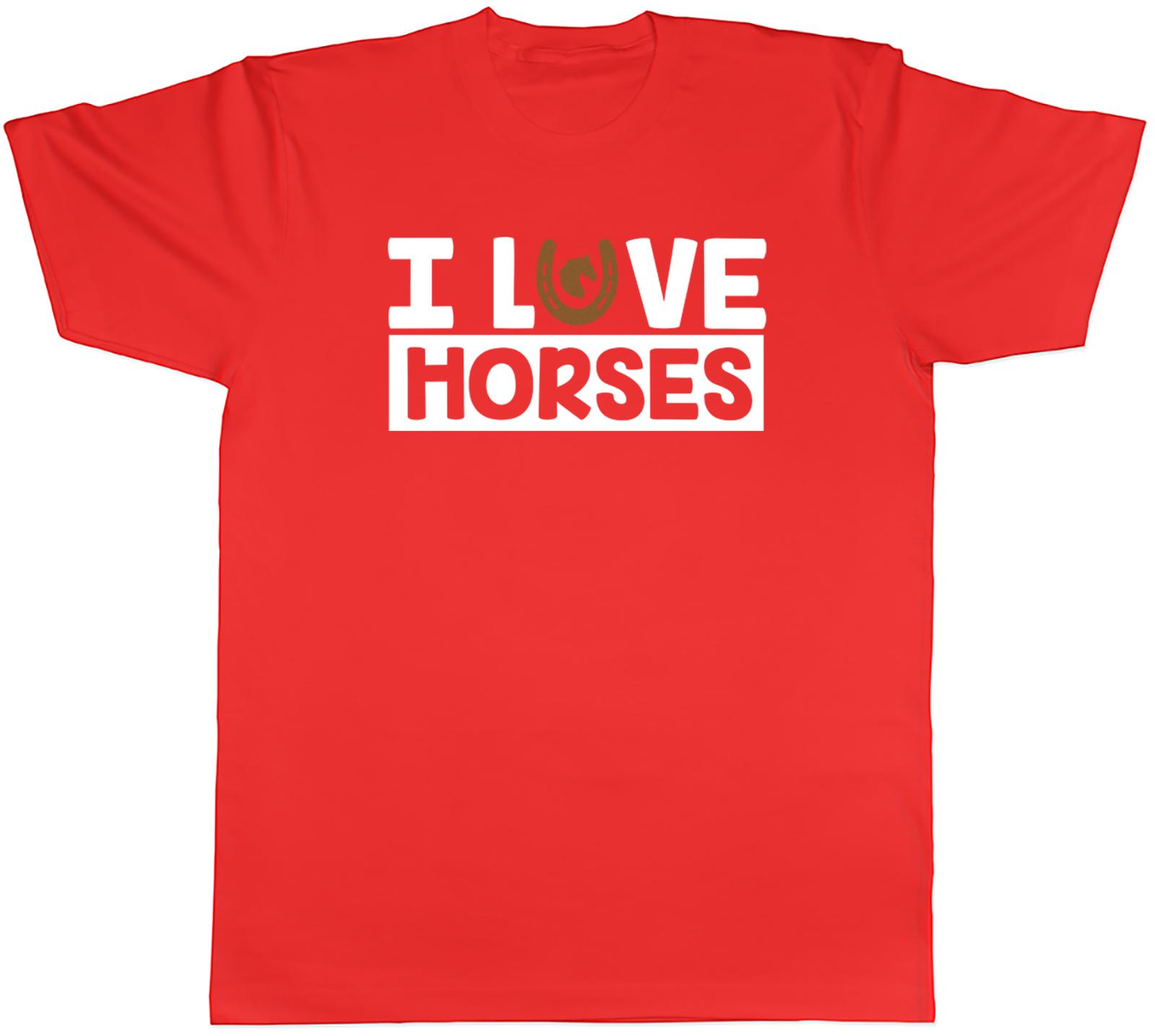 I Love Horses Unisexs Unisex TShirt Tee S