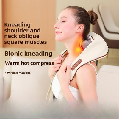 Electric Kneading Heated Shoulder and Neck Massage Shawl Multi-functional Back Massager Trapezius Hot Compress Physiotherapy Instrument