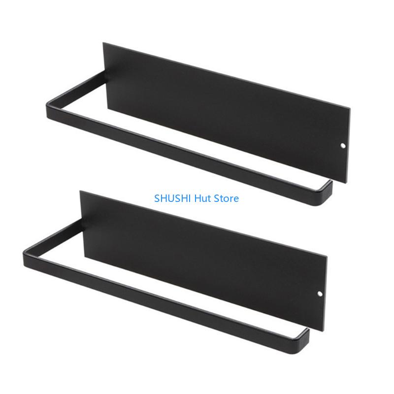 

Wall Mounted Storage Rack Carbon Steel Roll Paper Racks for Home Kitchen Bathroom Toilet Adhesive D57B