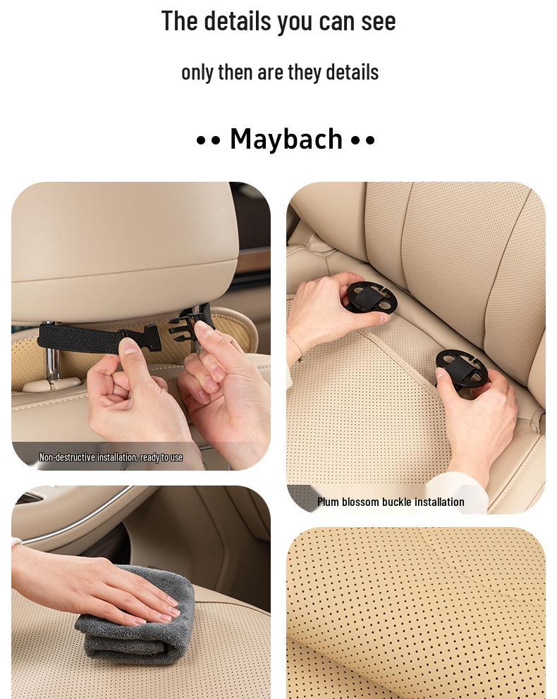 Napa Leather Car Seat Cushion - All-Season Breathable Cover for Mercedes, BMW, Volkswagen