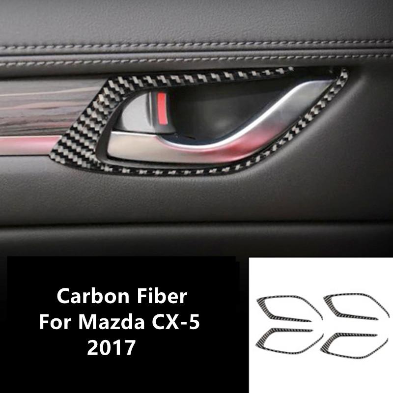 

Двери автомобиля, окна, панель управления, дверная чаша, ручка, накладка, полоски, наклейки из углеродного волокна для Mazda CX-5, салон автомобиля C
