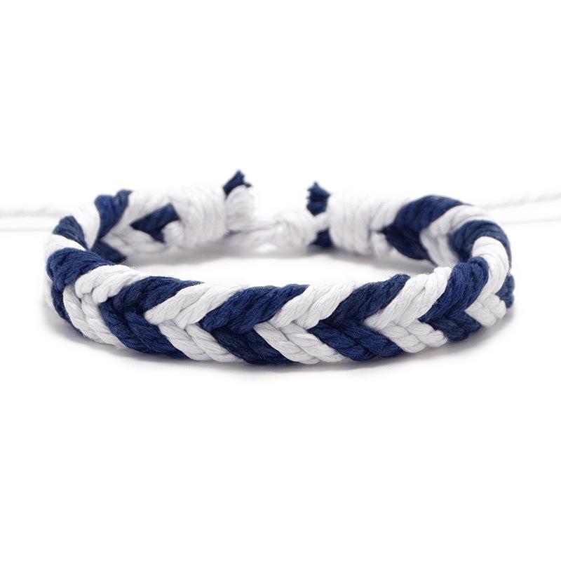 Boho Nepal Ethno Handgemachtes Armband Sommer Strand Zopfschnur Baumwollwickel Gewebtes Seil Freundschaftsarmbänder Für Frauen