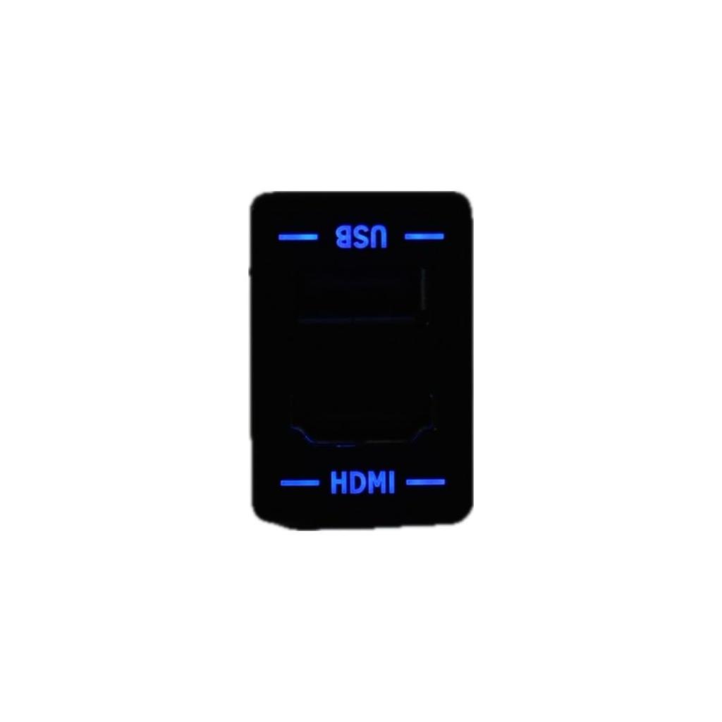 Alpine Blue LED Lighting Connection Unit for Display for Toyota Accessory Sockets Universal Mounting Panel Included Built-in USB/HDMI Audio, /