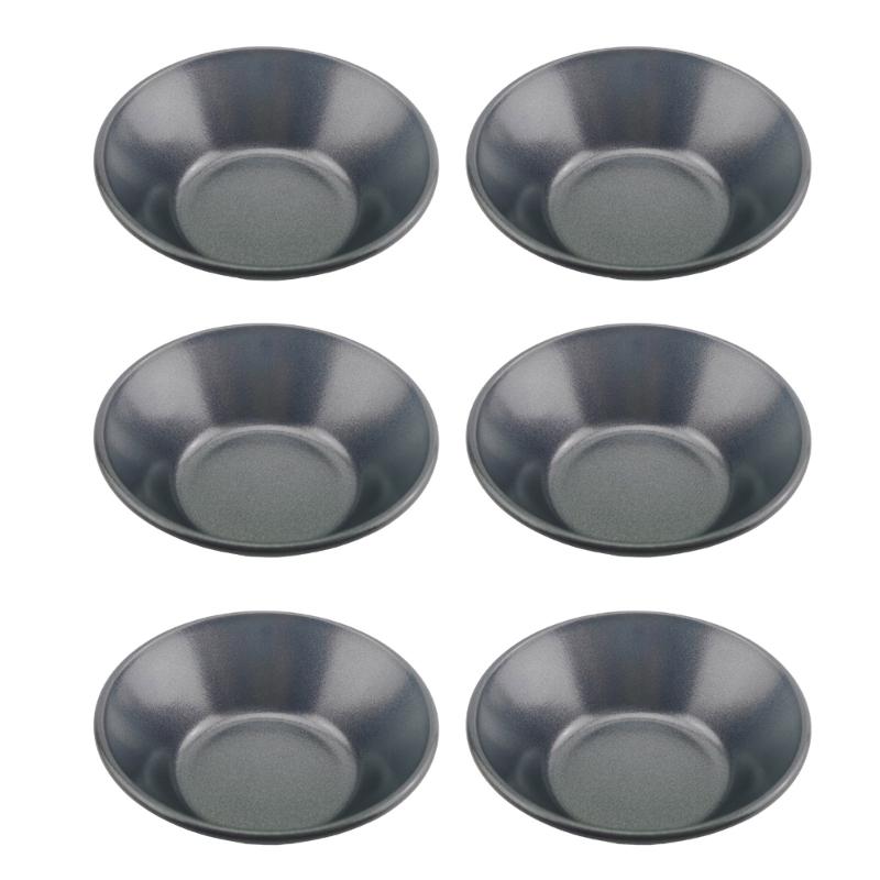 

6 Piece Round Cake Pan Set Carbon Steel Construction With Nonstick Coating For Baking Pastries And Dessert чорний