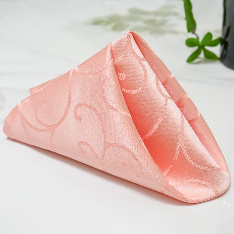 Modern Fancy Square Polyester Napkin Fabric Western-Style European Red Hotel Wedding Cup Cloth Placemat Cloth