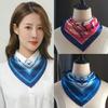2026 Korean Style 60cm Silk Square Scarf for Women: Elegant Shirt Accessory for Air China Attendants