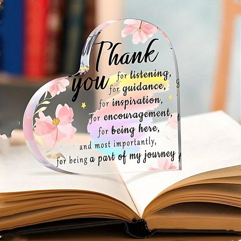 Appreciation Paperweight Keepsake: Teacher Gift (Women, Appreciation/Birthday). Thank You, Grad Party Gift for Office/Classroom. chiaro