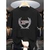 Taglia Europea [T-shirt Estiva PHATFARM] Classica alla Moda da Uomo a Maniche Corte | Elastica a Coste Girocollo Comoda Traspirante Stampa Lettere