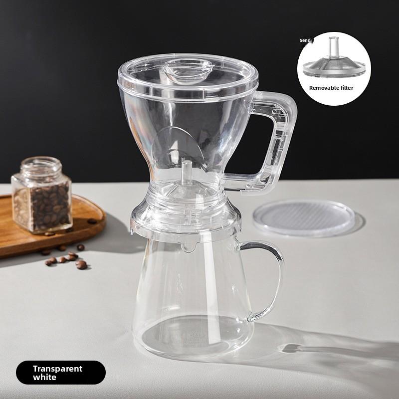 Pour Over Coffee Filter Cup V60 Plastic Dripper Funnel Reusable Manual Drip Coffee Maker Cone for Home Cafe Brewing