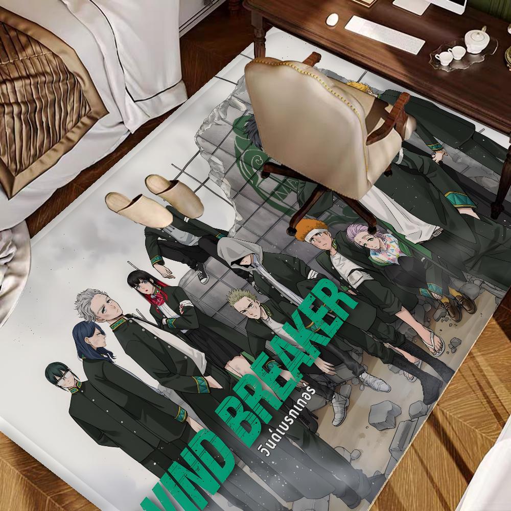 Wind Breaker Anime Room Mats Washable Non-Slip Living Room Sofa Chairs Area Mat Kitchen Alfombra
