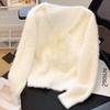 Women's Autumn/Winter Knitted Sweater Bow Short Sweet Soft Inner Knitted Butterfly