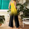 Women's Casual Jumpsuit Sleeveless Fashion Gradient Printed Jumpsuit