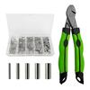 Fishing Crimping Pliers Multifunctional Crimpers Tool Crimp Sleeves Kit with Single /Double Barrel Ferrule Fishing Gear Tackle