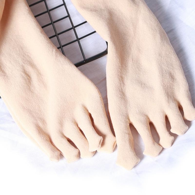 Breathable Split Toe Knee Length Long Socks For Women Sweat Absorbing Toe Separation Stockings with Ribbed Elastic Cuffs