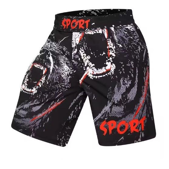 Schlange Kobra Wolf Schädel Panda Hai Affe MMA Muay Thai Kickboxen Shorts Kampfsport UFC Boxer Unisex Männer Frauen Hose Training Sport