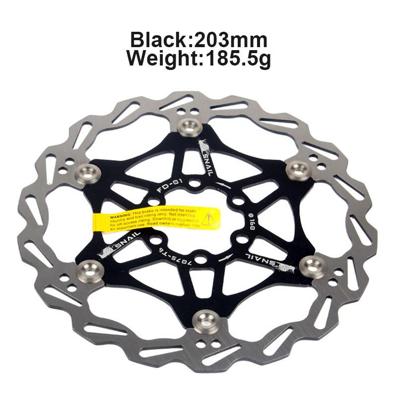 Bicycle Disc Brake Rotor Lightweight Floating Brake Disc Brake Pads with T25 Screws for Mountain Road Bike 160/180/203mm Bicycle Disc Brake Rotor Lightweight Floating Brake Disc Brake Pads with T25 Screws for Mountain Road Bike 160/180/203mm