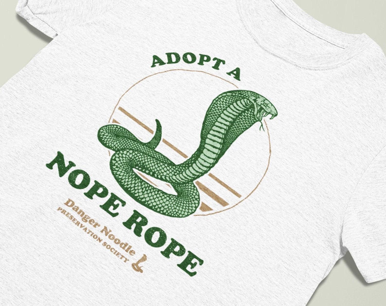 Funny Snake T-shirt – Adopt A Nope Rope, Danger Noodle 2XL