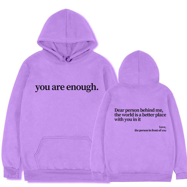 2024 European & American Fashion "Dear Person Behind Me" Loose Hoodie