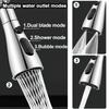 1PC Kitchen Double Knife Scraping Faucet Extender Universal Connector Shower, Vegetable Basin Universal Sleeve Universal Anti-splash Water