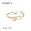 Jieding European & American Style Women's Stainless Steel Zircon Bracelet, Real Gold Plated. 