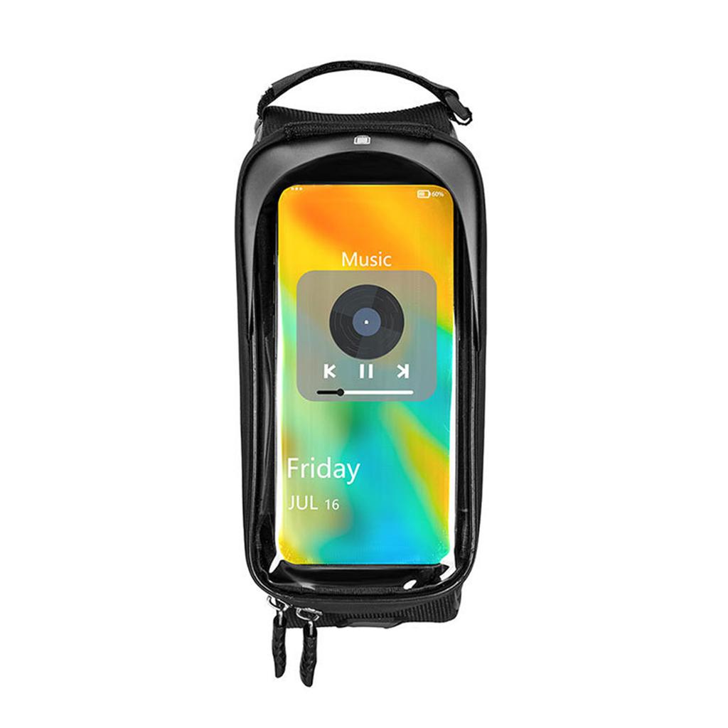 Fahrradrahmentasche Hartschale Touchscreen Sonnenschutz Tragbare Installation Regendicht Fahrrad Oberrohrtasche zum Fahren