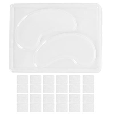 25pcs Transparent DIY Eye Mask Mold Portable Reusable Eye Mask Patch Tray Plate Set