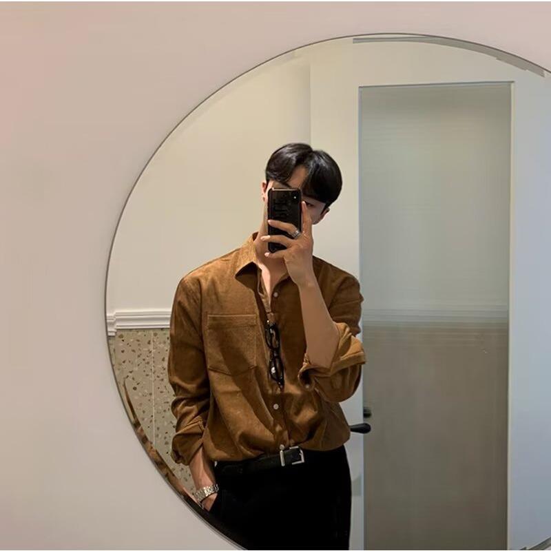 Spring and Autumn Mature Style Black Long-sleeved Shirt Men's Temperament Casual Inner Top