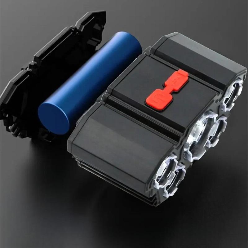Strong Headlight USB Rechargeables Flashlight Outdoor Nights Fishing Lighting 5Led Built-in Battery Super Bright 5W Head Mounted