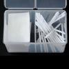 1pc Nail Storage Box Double Grille Dust Proof Belt Cover Cotton Sheet Napkin Storage Box Nail Accessories Finishing