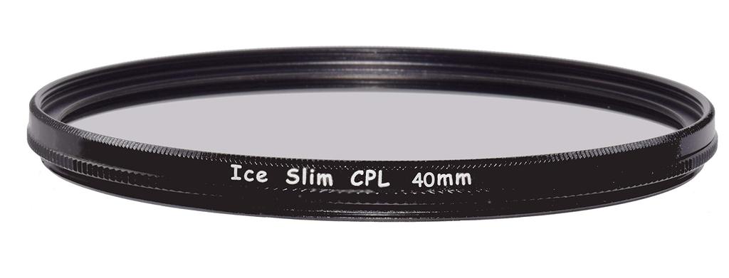 ICE Slim CPL 40mm Circular Polarizing Optical Glass Filter for Fujifilm X10, X20, and X30 Cameras